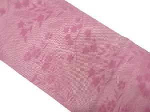  紗 桔梗に舟模様織出し名古屋帯